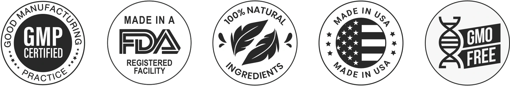 GaraHerb Natural Ingredients & Testosterone Support Badges